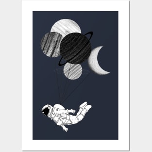 Flying Astronaut Posters and Art